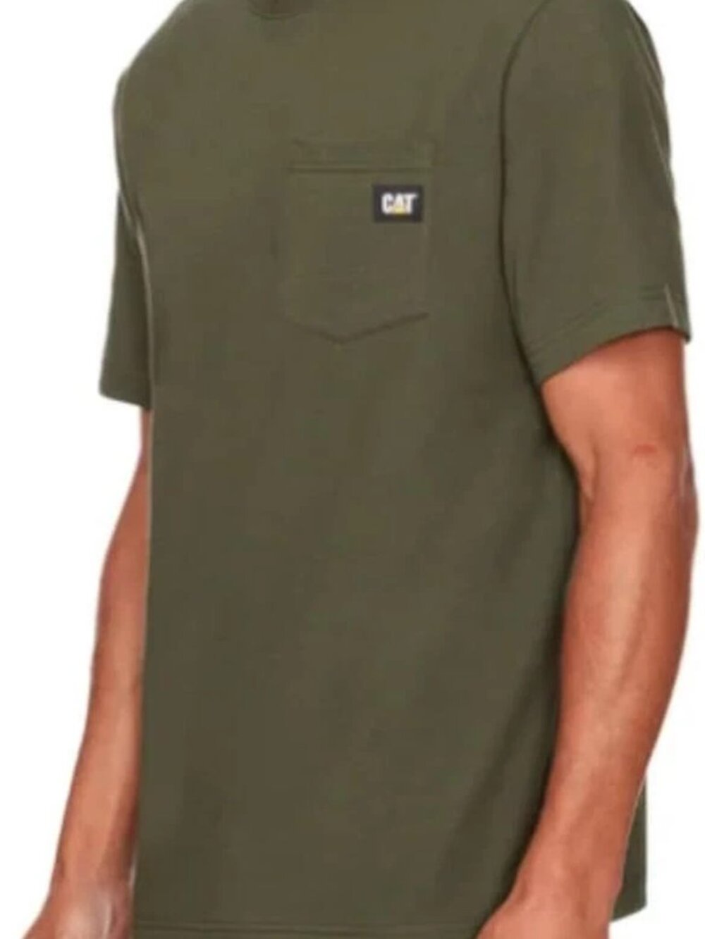 CAT Caterpillar Men's Trademark T-Shirt, Green, Size XXL